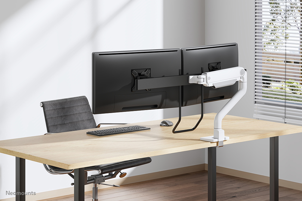 Neomounts DS75S-950WH2 Monitorarm 17-32" - gasveer - Topfix - 180°-stop